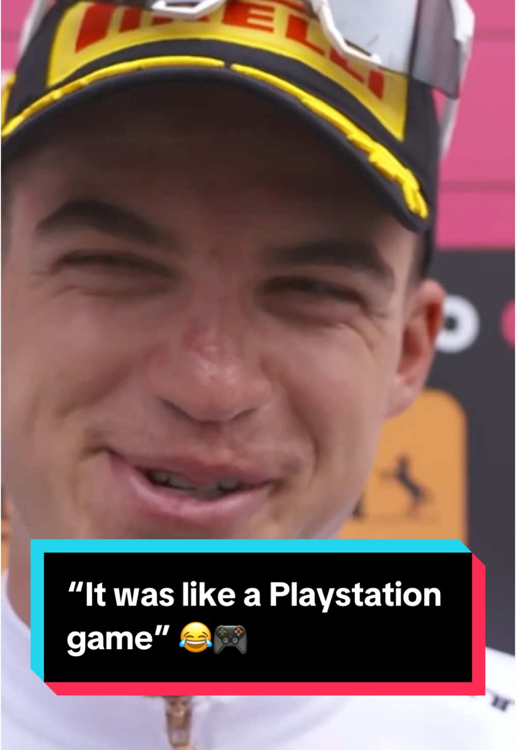 “It was like playing a PlayStation game” 🎮 Mathias Vacek and Lidl-Trek executed the win for Mads Pedersen perfectly in stage three of the Giro d’Italia 🙌👚 #gaming #cycling #playstation 