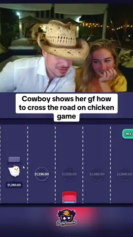 Cowboy shows her gf how to cross the road on chicken game #streamer #kickstreaming 