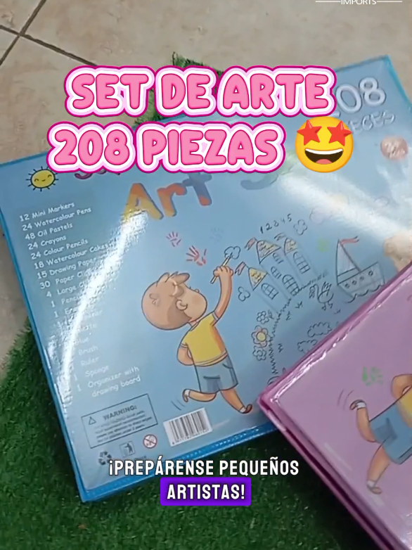 set de arte de 208 piezas increíble para los pequeños creativos de la casa 🤩👩🏻‍🎨 #set #arte #niños #creatividad #tachira_venezuela🇻🇪 