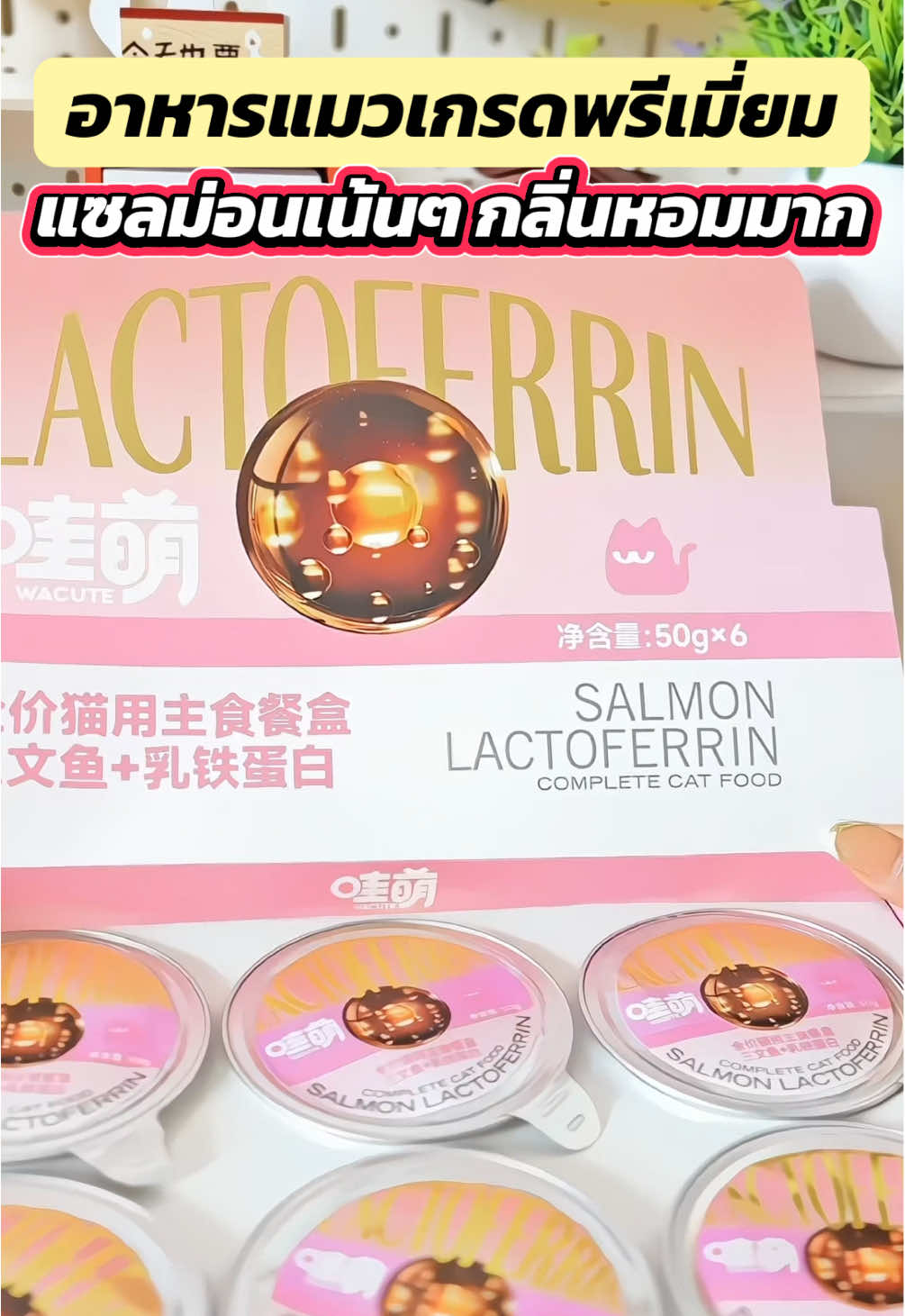 อาหารแมวเกรดพรีเมี่ยม เนื้อแซลม่อนคัดพิเศษ กลิ่นหอมอร่อยมาก #อาหารแมว #อาหารแมวไม่เค็ม #อาหารเปียกแมว #อาหารเปียก 