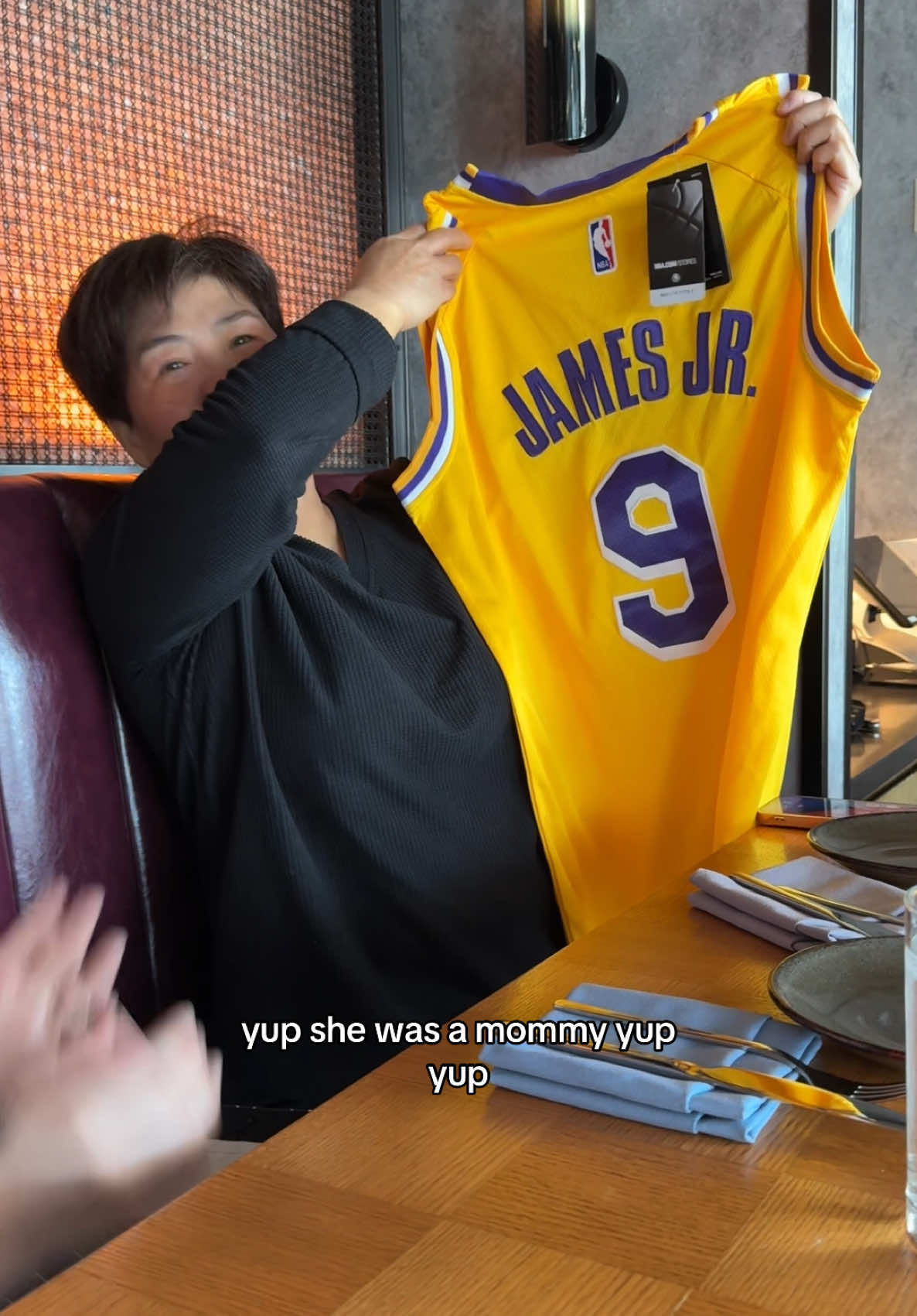 Mom wanted to get steak for Mother's Day! We also got her flowers & a Bronny James Jr #lakers jersey! Her favorite player and dream grandson 😂 