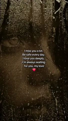 I miss you a lot. Be safe every day. I love you deeply. I'm always waiting for you, my love #missyou #besafe #loveyou #CapCut #mylove #LoveIsLove @give life a shot 