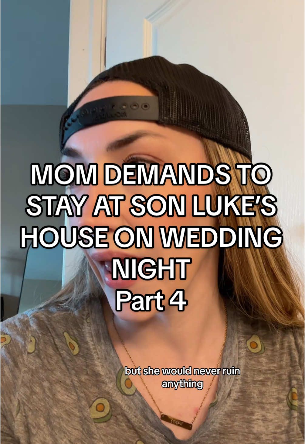 Replying to @awkward.millennial Part 4 Mother of Groom demands to stay at son Luke’s house on wedding night. 👀  #bride #bridetobe #bridal #engaged #funnyskits #dramaskits #contentwriter #familyskits #storyteller #wedding #weddingplanner #weddingcontent #weddingtiktok #weddingday #weddingdress #weddingtok #bridetok #brideandgroom #weddingvibes #weddingplanning #weddingcontentcreator 