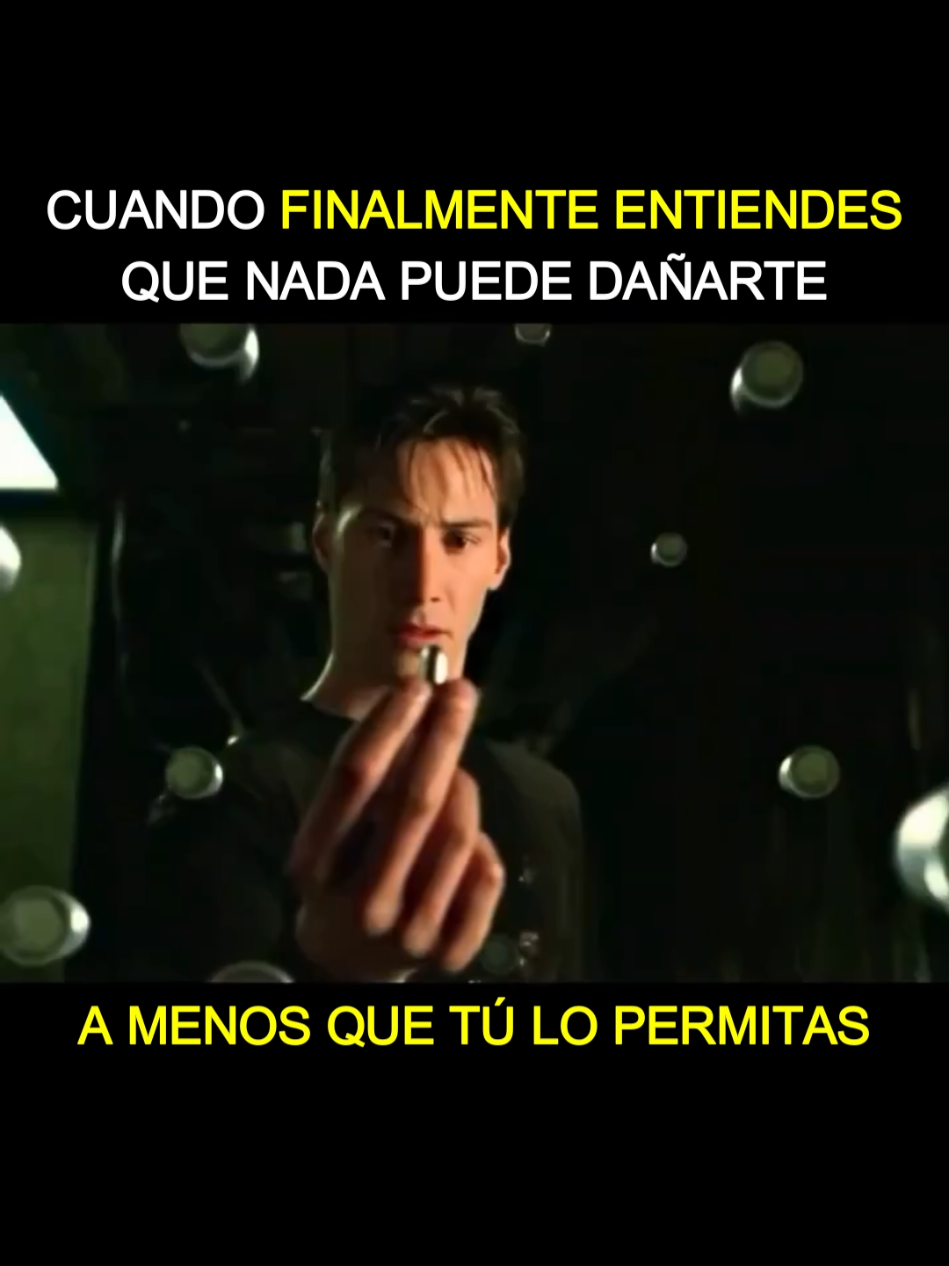 Cuando finalmente entiendes que nada puede dañarte a menos que tú lo permitas... 🧠Usa la mente como una herramienta de creación de bienestar, no para preocuparte ni como el único medio de percepción de la realidad. Dominara Mente es hackear la Matrix. Liberase de la mente es liberarse de la matrix  #matrix #mente #dominarlamente #estres #ansiedad #neo #lamatrix #universo 