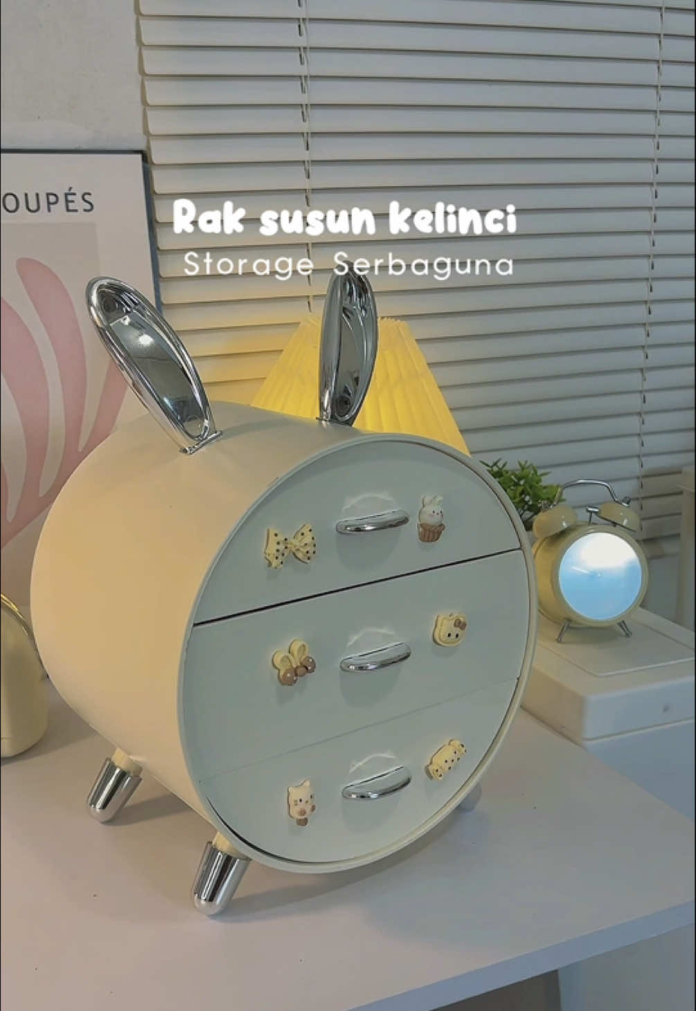 Rak Kosmetik lucuuk model Kelinci 🐰 #rakkosmetik #rakkosmetik3laci #rakkosmetikmultifungsi #rakkosmetikmurah #rakmultifungsi #raksusun #rakserbaguna 