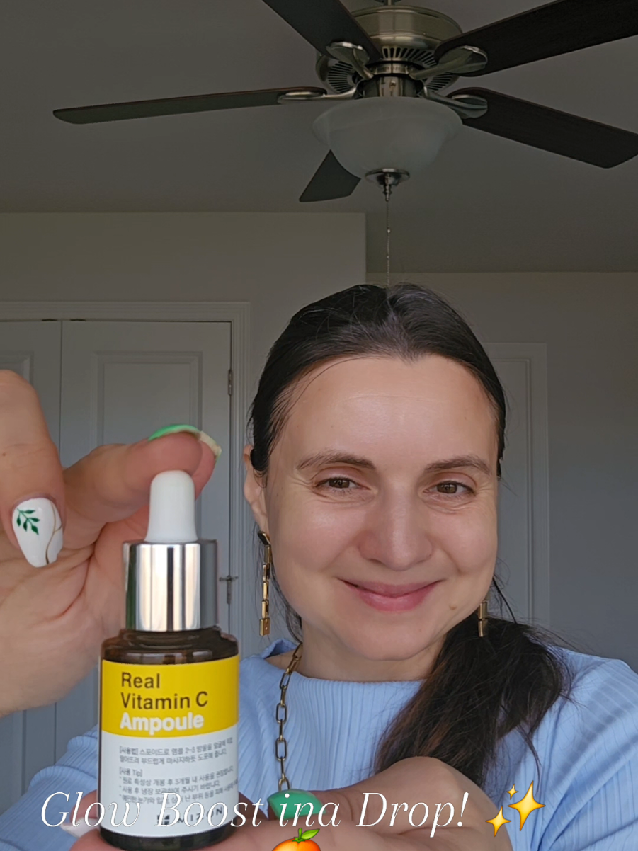Glow Boost in a Drop! ✨🍊 Say hello to brighter, smoother skin with just a few drops of MIZON Real Vitamin C Ampoule! This power-packed formula contains 19% Pure Vitamin C and 0% water, meaning every drop delivers potent glow-boosting benefits straight to your skin—no fillers, no fluff. Watch it glide on effortlessly, absorb quickly, and start transforming your skin—visibly more radiant, firm, and hydrated with each use! Only 10 clean ingredients. No stickiness. Just pure, effective skincare. #VitaminCGlow #KBeauty #GlowingSkin #SkinCareRoutine #GlassSkin #MinimalIngredients #BrightSkinDays #FaceCare #CleanBeauty  @mizon_official @stackinfluence #mizon #mizonpartner #newskincare #koreanskincare #amazonbeautyfinds #vitamincserum #vitamincampoule #koreanserum  #ugc #ugccreator #ugccreators #ugccommunity #ugctips #ugccreatorjourney #ugccontent #ugclife #ugcvideos #ugcmarketing 