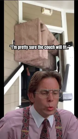“It SHOULD fit…” famous last words 😅 Call Tropic Moving of Melbourne BEFORE you wedge your couch in the stairwell 🤷‍♂️ #movingfails #tropicmoving #relatable #movingday #floridamoves #professionalmovers