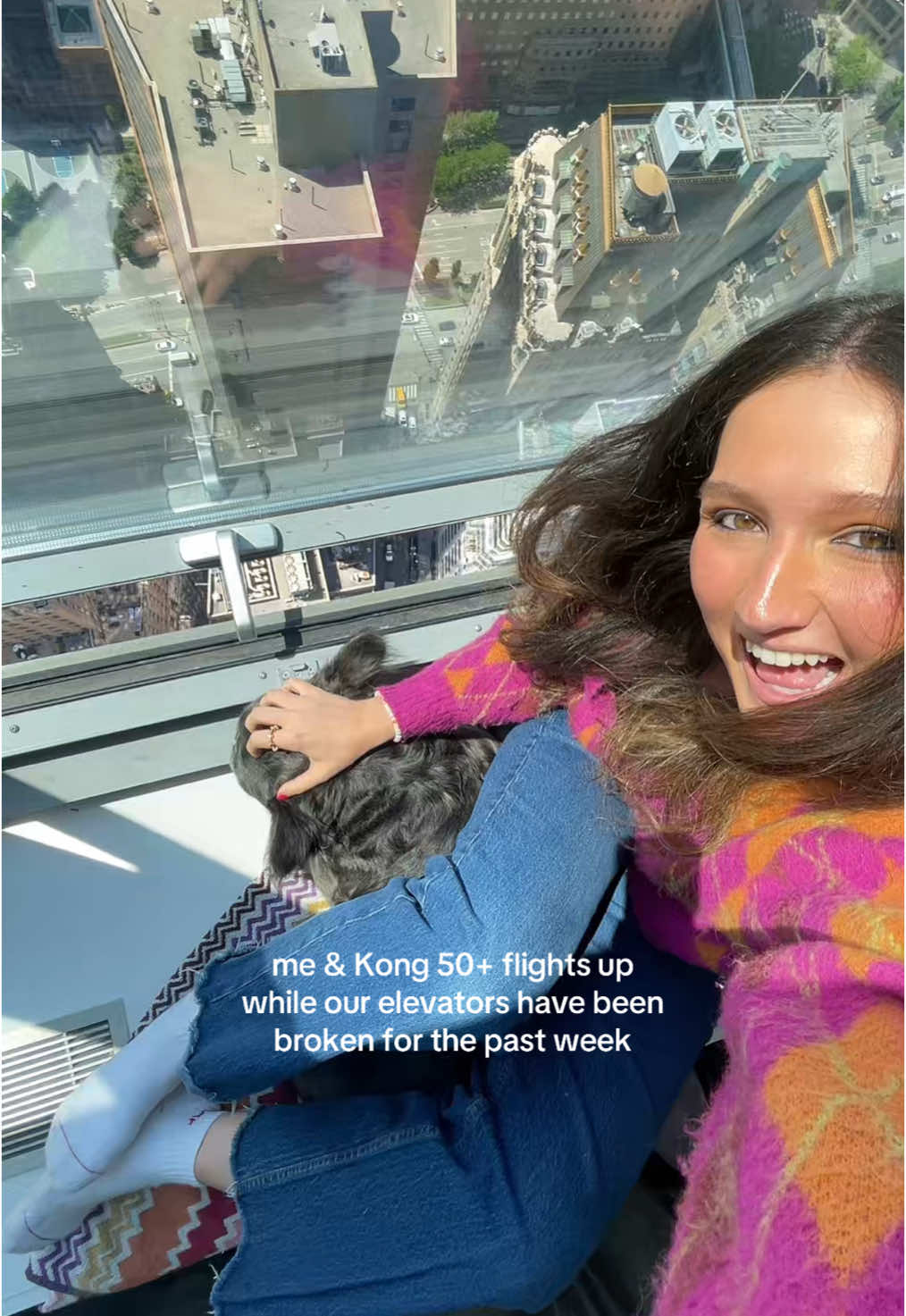 Not a bad place to be stuck I suppose!🤡 #nyclife #update #elevator #storytime 
