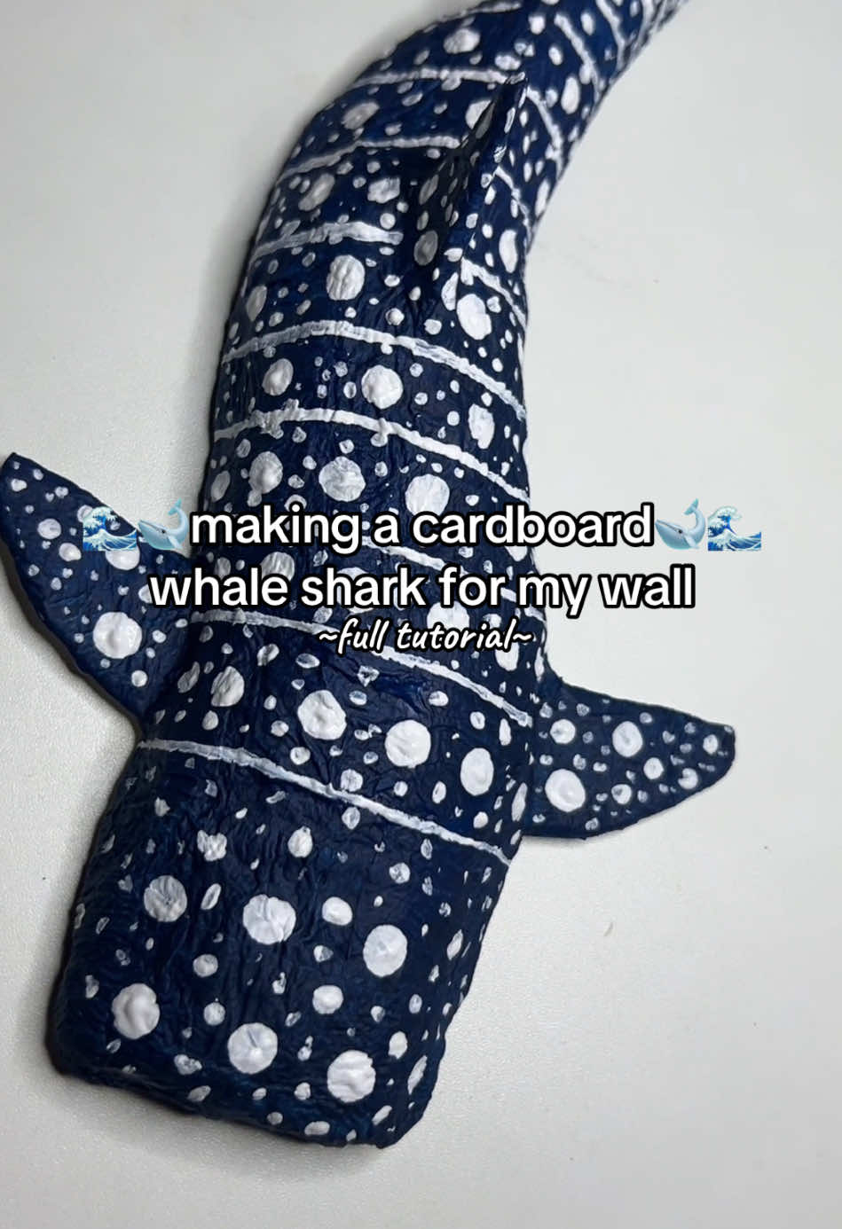 FULL TUTORIAL: 🫧🌊🐋Cardboard whale shark for my wall🐋🌊🫧 Easy craft🏝️ Cute DIY idea🪼 Best tutorial💫 Ocean creatures🫧 Room decorations🦑 Cardboard creations🪸 #whaleshark #cardboard #crafttok #craft #DIY #ocean #marine #sea #sealife #tutorial #easytutorial #creature #viral #crafter #diyideas 