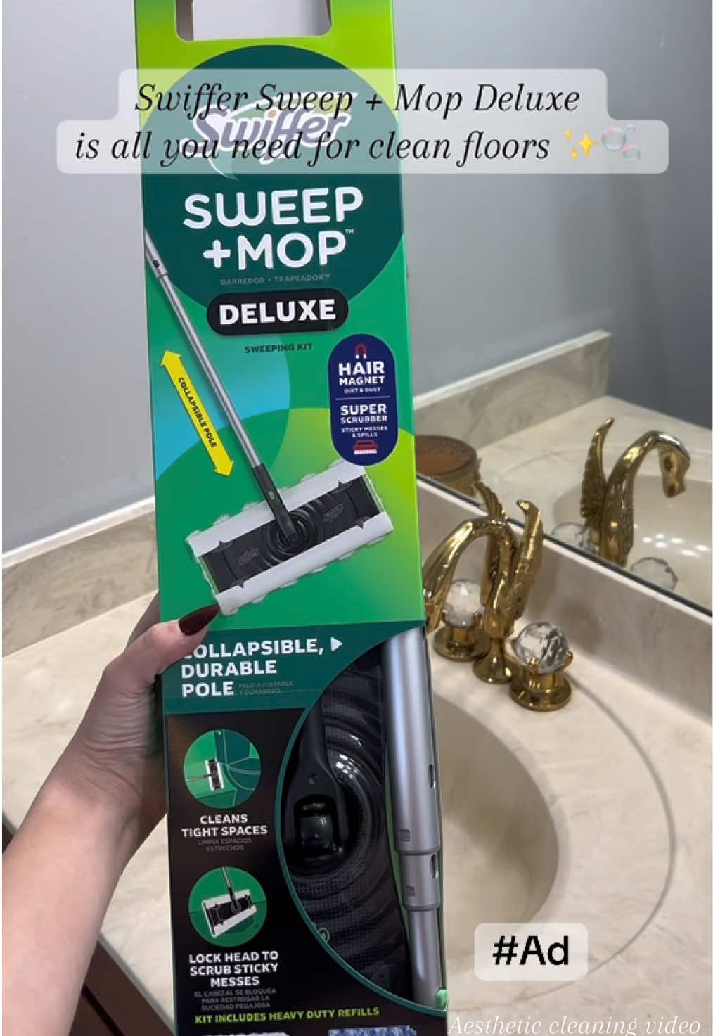 Make cleaning easier on yourself with Swiffer Sweep + Mop Deluxe ✨ #SwifferPartner #CleanThatClicks #ad @Swiffer 
