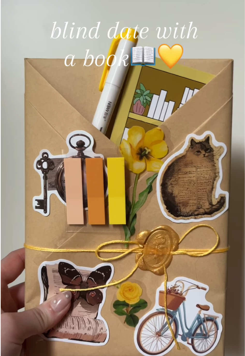 #etsycreatorco Blind date with a book📖💛 @Etsy always has the cutest finds and this is a perfect gift for the book lover in your life. Check out my other book lover finds at the link in my bio📚#etsyfind #booksbooksbooks #booklover #blinddatewithabook 