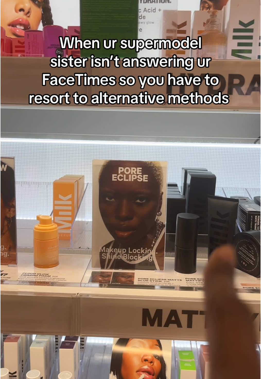 Yes, yes I did talk to @ugochiegonu ‘s pictures at Sephora like it was a confessional 🧎🏿‍♀️‍➡️🌟 #sisterhood #sephora #SuperModel #milkmakeup #youthtothepeople #fypシ 