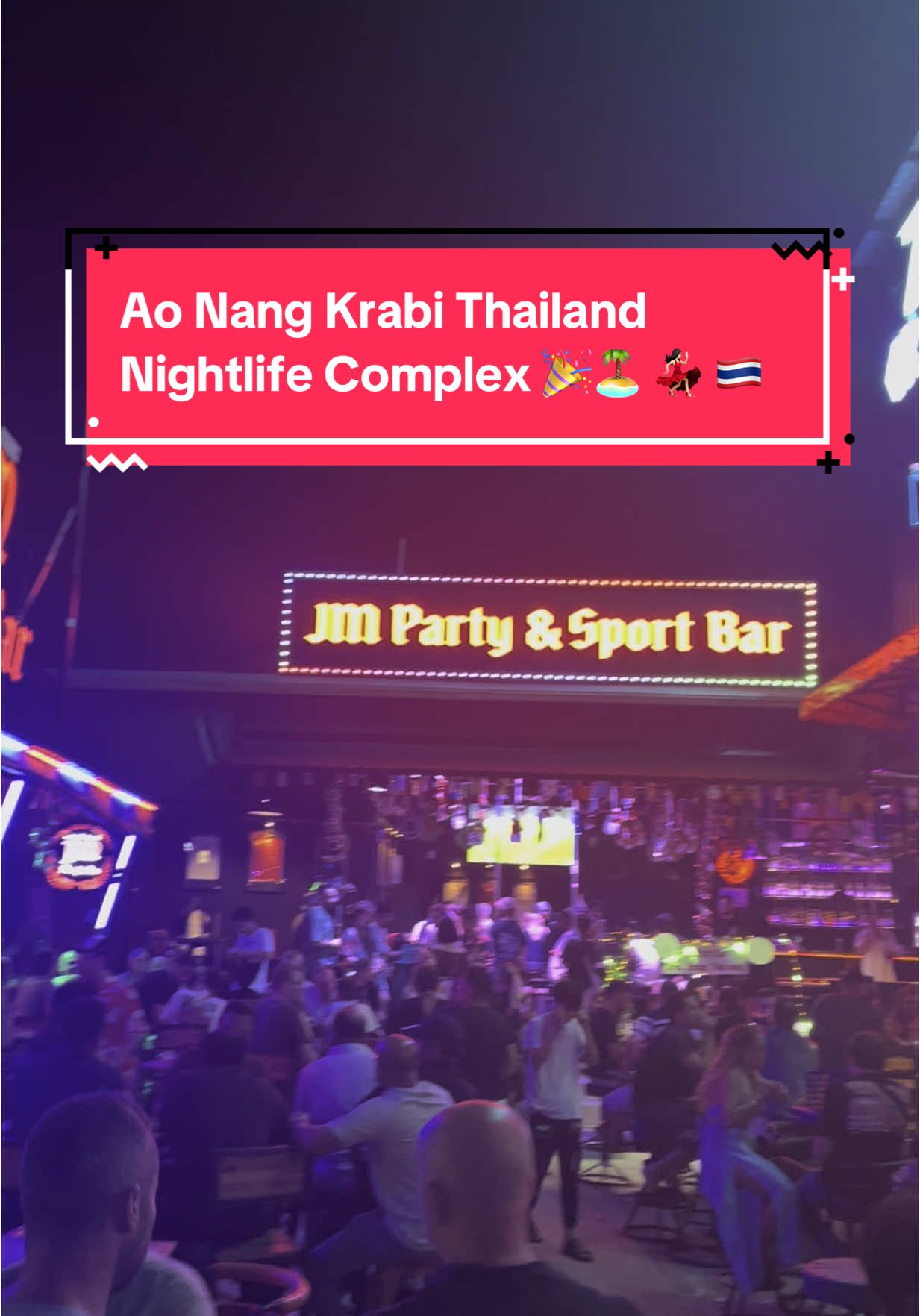 Ao Nang Nightlife Complex 💃🏻🏝️🎉☀️ #thailand #krabi #krabithailand #krabiisland #krabinightlife #aonang #aonangbeachkrabi #aonangnightlife #travel #traveltiktok #travellife #travelguide 