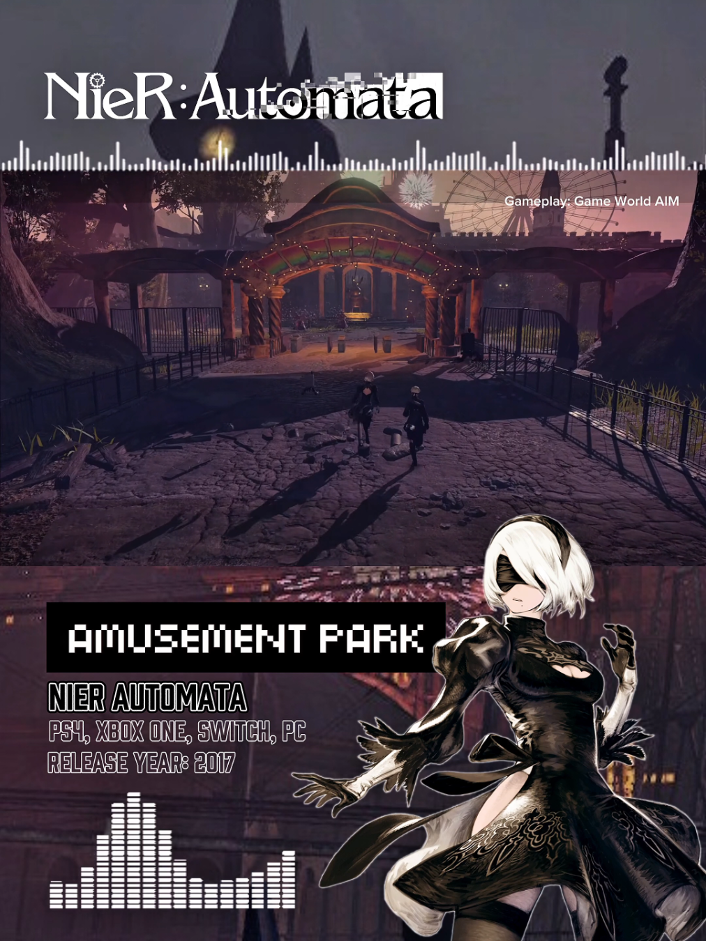Amusement Park - Nier Automata 🎪🖤 #nierautomata #nier #nierreplicant #squareenix #2b #yorha2b  #squareenix #jrpg #gamingmusic #videogamemusic #actionrpg 