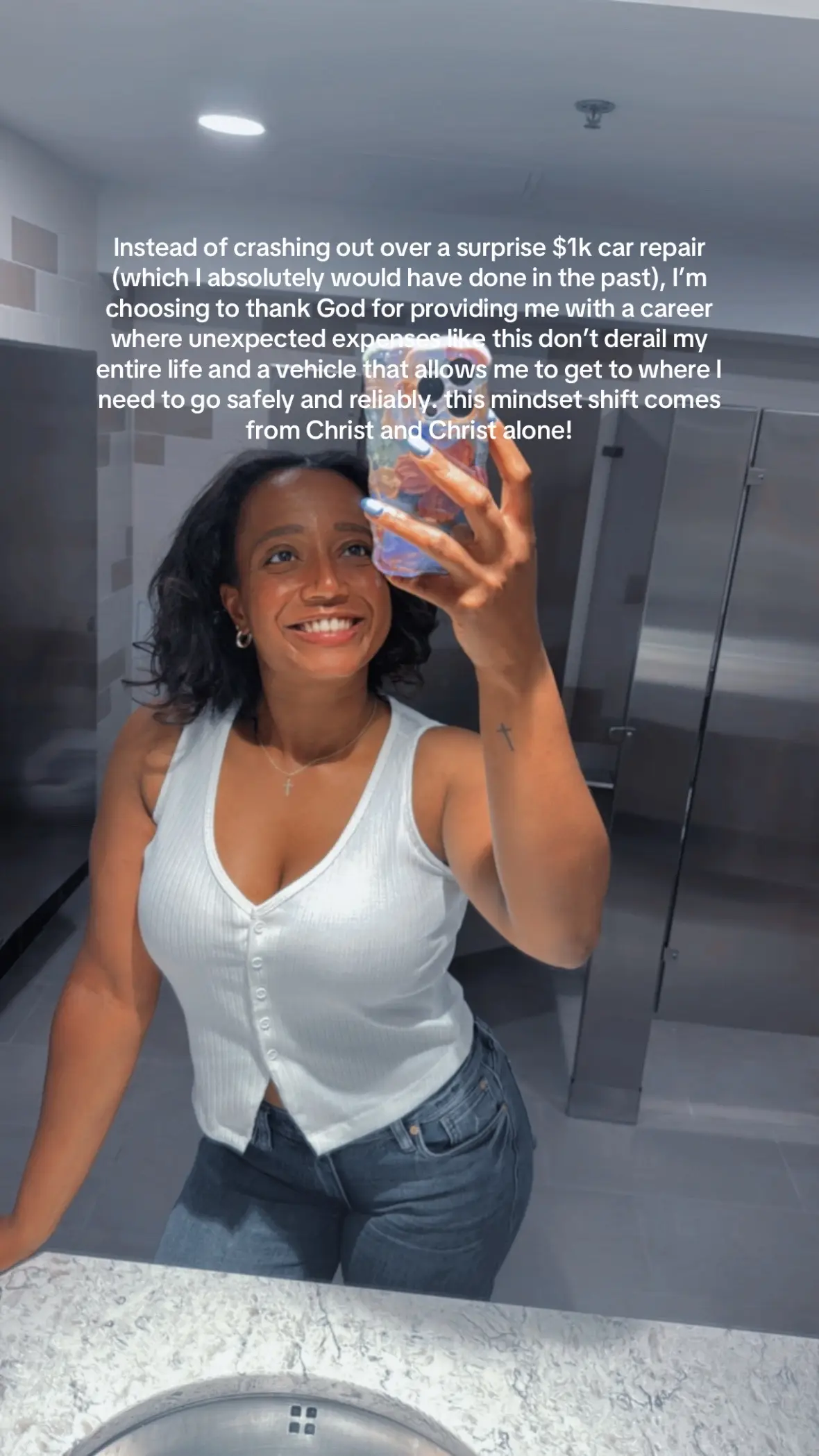 one of my favorite parts of the human experience is seeing in real time how the fruits of the spirit transform you. the FIRST thought that came to my head was wow thank you God instead of allowing this inconvenience to ruin my day/week. 