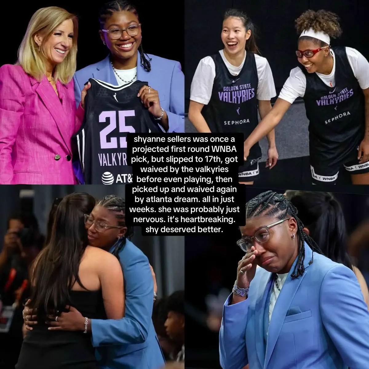 i’m so heartbroken for her. #shyannesellers #atlantadream #fyp #WNBA #waived