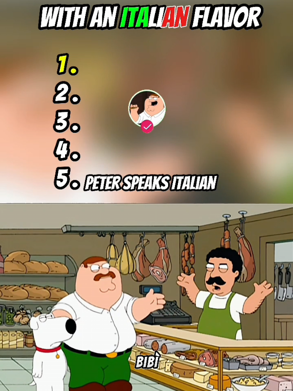 top 5 Family Guy with an Italian flavor #familyguy #petergriffin #top5 #fyp #viral 