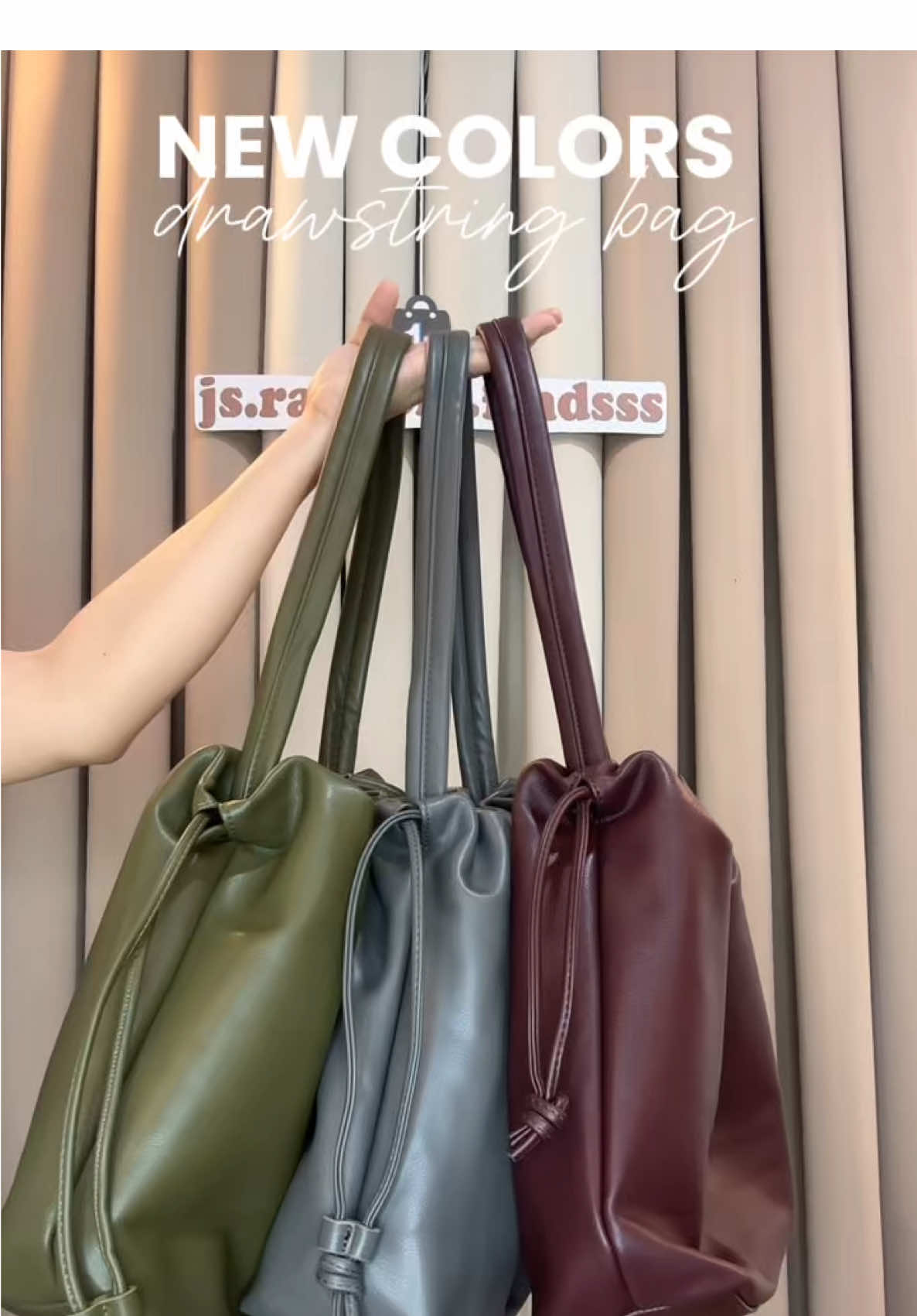 New colors drawstring bag from mumu select ✨ #shoulderbag #mumuselect #drawstringbag 