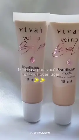 Ideal para levar em qualquer lugar, ajuda a controlar a oleosidade da pele, dispensar as imperfeições e tem um bom acabamento que dura o dia todo ✨️ quem quiser passo o link SHOPPE #maquiagem #base #basevivai #basevivaivainabolsa #peleimpecável #shoppe #achadinhosmake #achadinhosshopee 