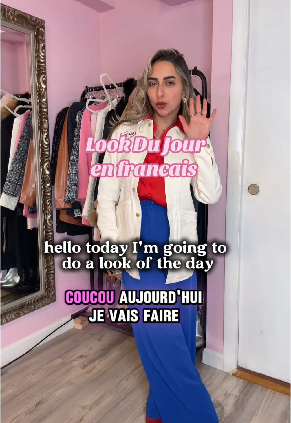 Here’s my outfit of the day but in French peeps 💕 your girl is obsessed with the French language so be prepared for a lot more of these 🥰 #lookdujour #outfitoftheday #outfitideas #sezane #sezanelovers #sezanehaul 