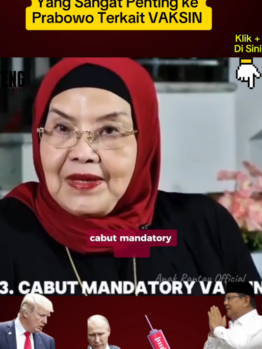 Eks Menteri Kesehatan RI Beri Pesan ke Presiden Prabowo Soal Vaksin Dan Alasan Presiden Putin dan Trump keluar Dari WHO #prabowo  #vaksin  #putin  #trump  #gerindra 