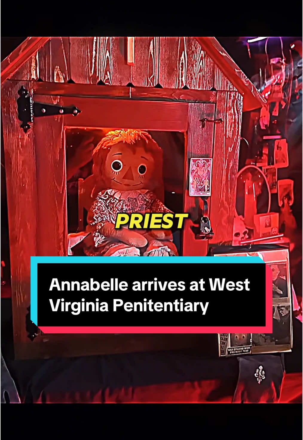 SHE’S AWAY FROM HOME (AGAIN!)💀💀 | #annabelle #paranormal #horrortok #creepytok #terrifying #horrortiktok #scary #westvirginiapenitentiary #haunteddoll #theconjuring4 