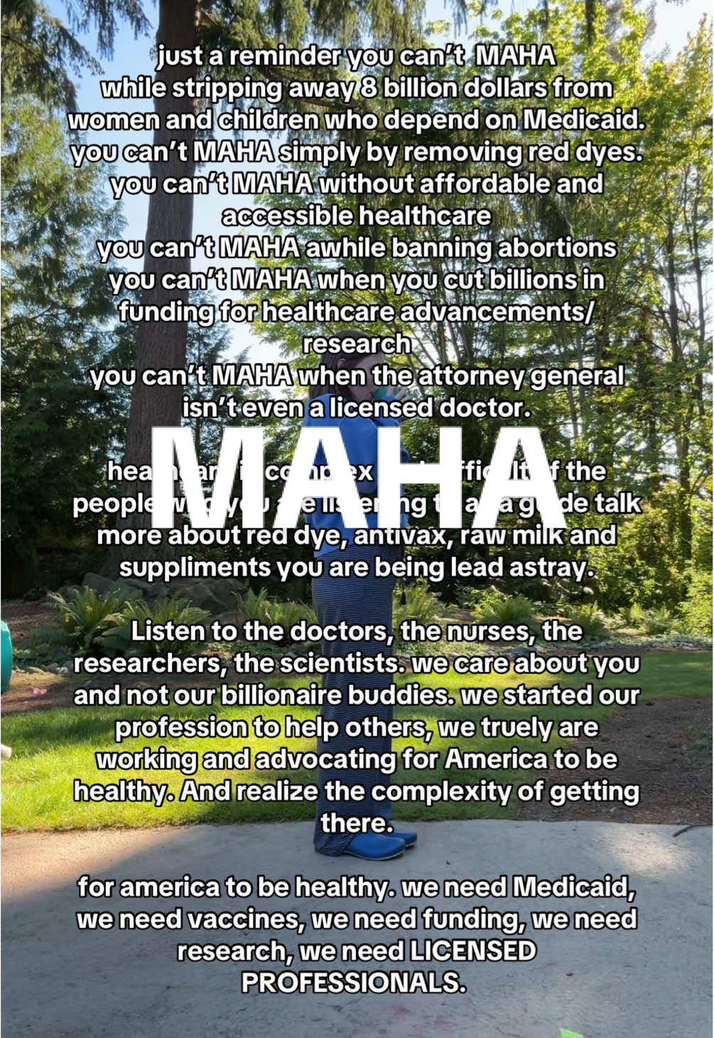 if MAHA to you is raw milk and antivax I fear you have missed the plot. #nursetok #nurse #healthy #heathcare #maha #scienceismagic #Science 