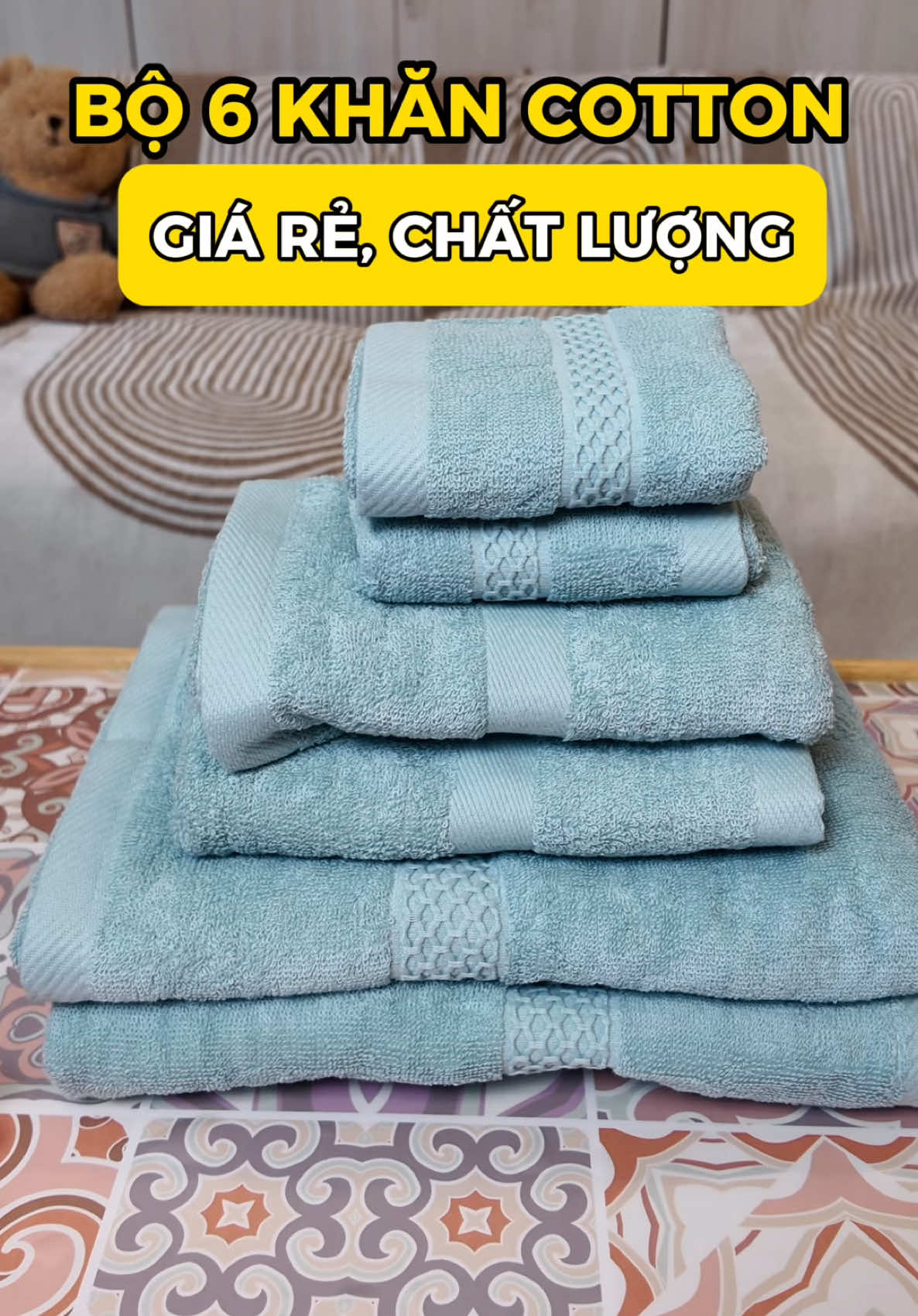 Cả bộ 6 khăn cotton mềm, thấm hút tốt. Các nác tham khảo mua về dùng nha #khantam #khancotton #bo6khanchatcottong #khantamcotton #khantamnguoilon #khantamchobe #bo6khantam #khantamdulich #review #giadungtienich #khantamthaibinhtowel #khanthaibinh 