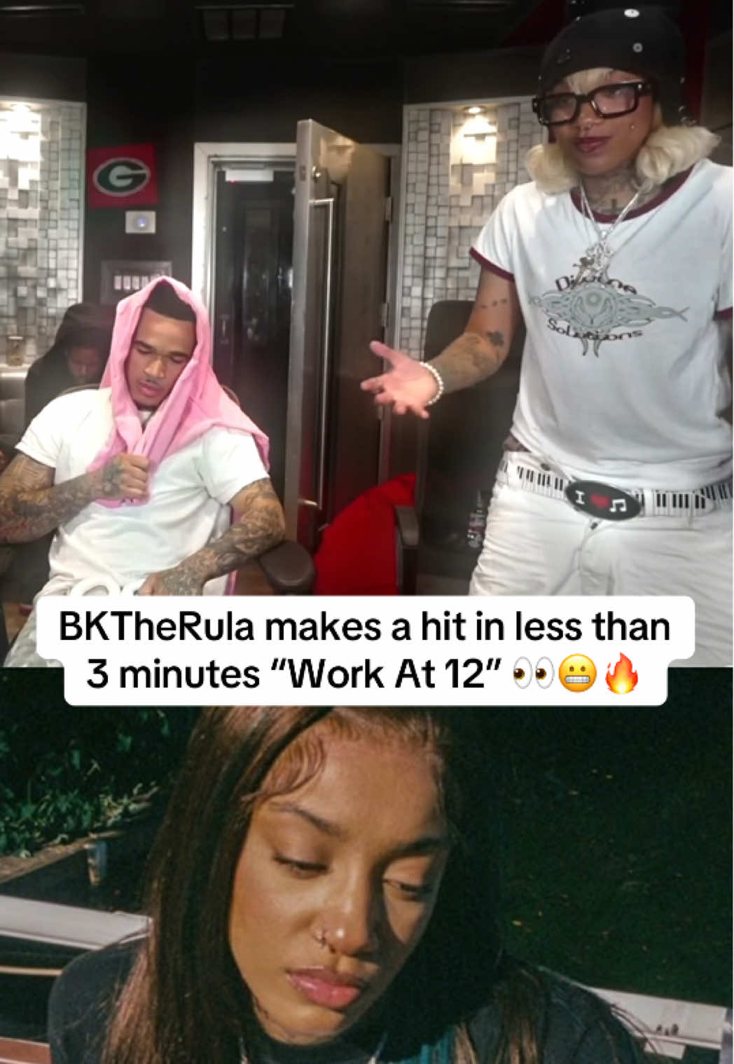 BKTheRula makes a hit in less than 3 minutes “Work At 12” 👀😬🔥 #plaqueboymax #bktherula #clips #fyp #twitch #inthebooth 
