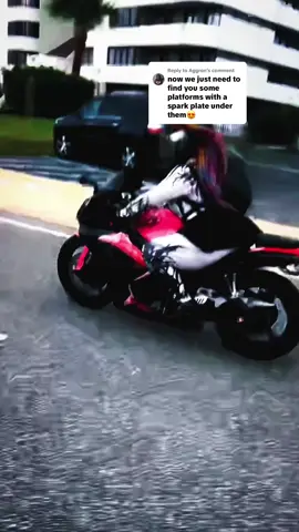 Replying to @Aggron Well they not platforms but it’s Becky’s style 😉💥👠 #cosplay #biker #crazybikerchick #becky #bikelife #boricua🇵🇷 #fyp #bikerchick #motorcycle 
