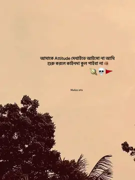 আমাকে Attitude দেখাইতে আইস না আমি  শুরু করলে কাইনদা কুল পাইবা না 🪐💀🚩 #fypシ゚ #foryou #viralvideo #mahinx0x 
