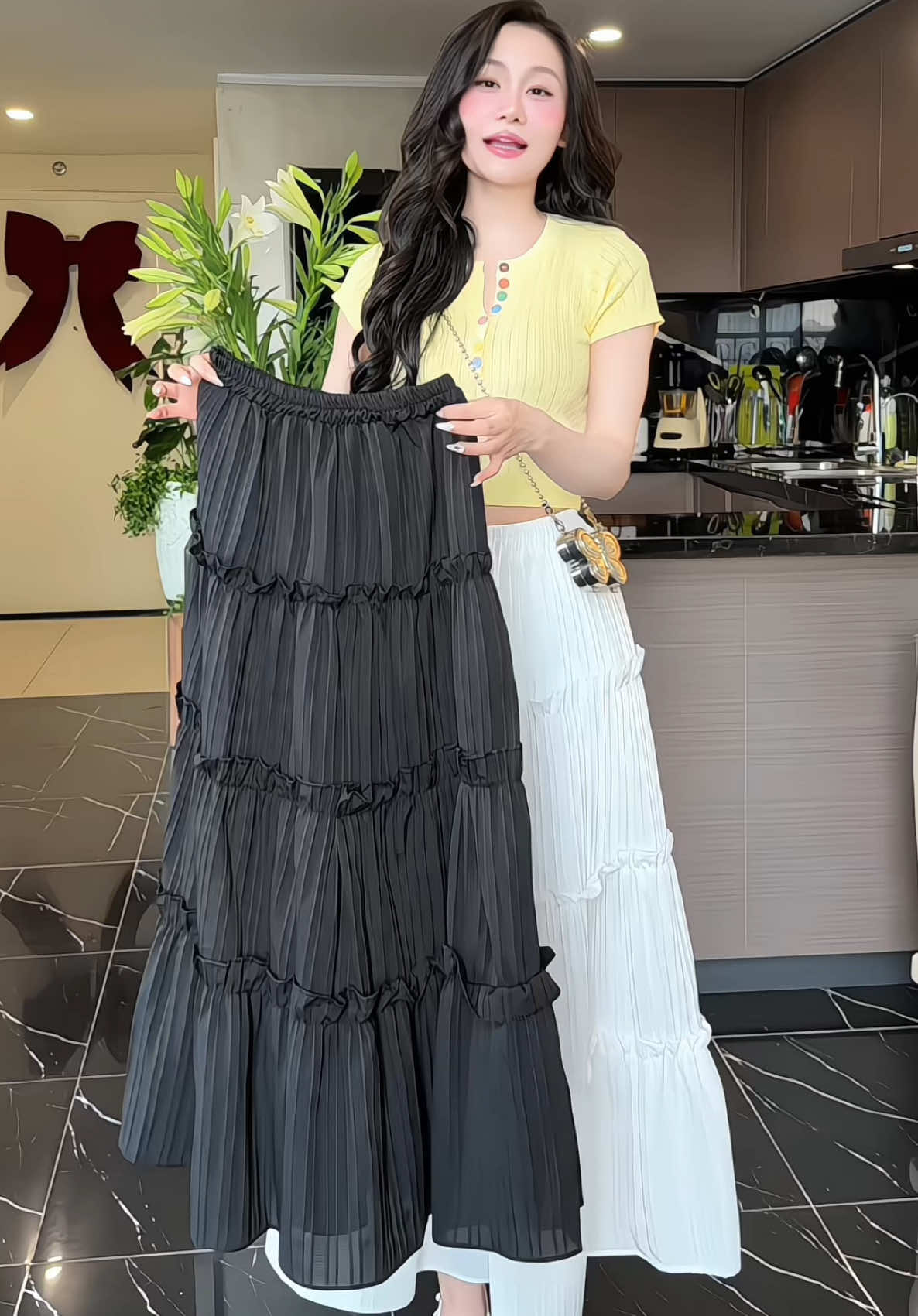 Chân váy đi biển midi dáng dài #chanvay #chanvaydai #thoitrangnu #macdepmoingay 