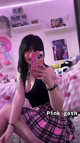 Can I shoot my shot? 😚 #goth #gothgirl #hellokittygirl #miniskirt #girl #alt #fyp #tattoo 