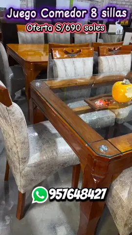 🔥Juego comedor 8 sillas 💗😍 📍Oferta S/690 soles💥💥 ✅Pedidos al 📲957*648*427** 🥳Solicita tú catalogo ✍️🛍️ Madera tornillo ✨ Vidrio grueso 💎 Envíos a nivel nacional 🚚🇵🇪📦 #comedor #juegodemesafamiliar #juegodemesa #comedor8sillas #comedor4sillas #juegocomedor8sillas #minidepartamento #mesas #mesa #mesaysillas #mesaysilla #juegocomedor #mesasmodernas #mesasdevidrio #mesasdevidriotemplado #cielofernandez #corazonserrano #sondelduke #reposteros #mueblesmodernos #muebles #parqueindustrial #roperosmodernos #roperos #comedorarabe #juegodemesafamiliar #sala #cocina #mueblesdesala #mueblesmodernosperu #provincias #enviosatodoelperu #selvadelperu #sierradelperu #tingomaria #enviosporshalom #pedidas #pideloya #ofertas #sillasmodernas #sofacama #ventadesofa #mueblesconparlante #muebles #maderasymuebles #melaminaperu #roperoscontocador #tocadoreshollywood #tocadores #vanity #fypシ゚ #hasmeviral #tiktokhazmeviral #hazmeviraltiktok #apoyo? #apoyo #videos_virales #soyviral #regalospersonalizados #regalosdiadelamadre #campañadiadelamadre #felizdiamama #cielofernandez #viralvideo🔥 #paratii #fouryou 