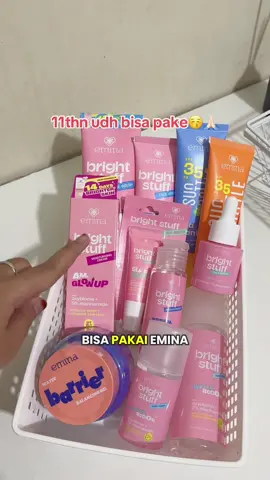 Bisa kasih basic skincare dulu yaa #emina #eminabrightstuff #eminacompletekit #skincareremaja #VoiceEffects 