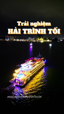 Hải trình tối trên du thuyền Luna Hạ Long, du thuyền lớn nhất trên vịnh với sức chứa lên tới 550 khách. #halongbookingtattantat #halong #reviewhalong #tiktoktravel #dulichhalong #duthuyenhalong #lunahalongcruise 
