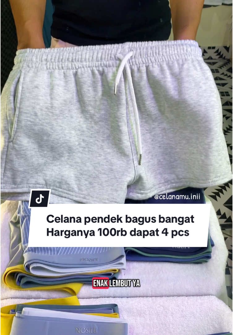 Membalas @OCHA promo celana pendek murah harga 100rb dapat 4 pcs se mewah ini #celanapendek #celanasantai #celanakolor #celanarumah 