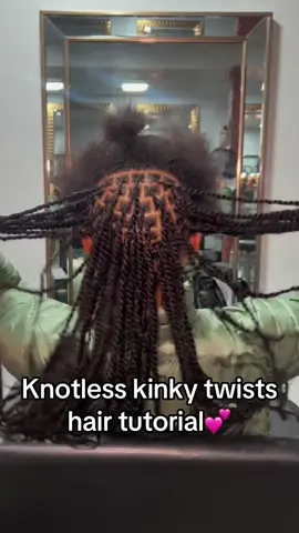 Knotless kinky twist hair tutorial😍Using 100% human afro kinky bulk for stunning looks! Hair name: ULH262 in bio link~ #twisthairstyle #twist #knotlessbraids #seamless #invisible #hairtutorial #fypage #halfuphalfdown #braidstutorial #beginnerfriendly 