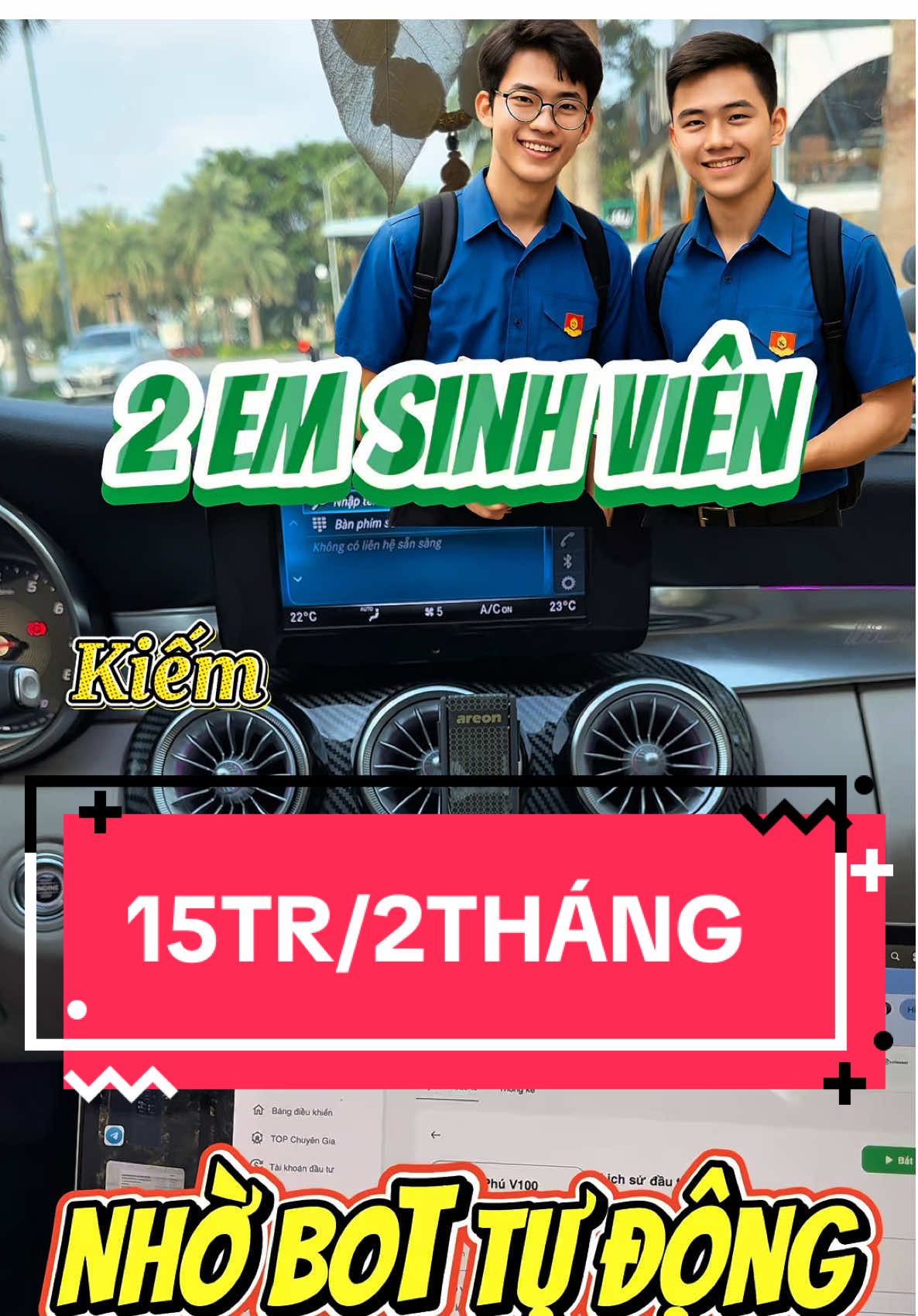 2 EM SINH VIÊN mang về 15TR sau 2 tháng nhờ Cấu Hình Bot tự động này #fpyシ #xuhuong #bitcoin #dautu #tiktok #botquickinvest 