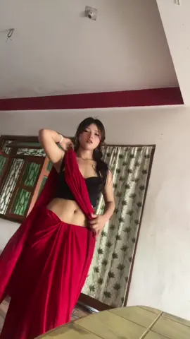 red sari 😽❤️#ritikalimbu 