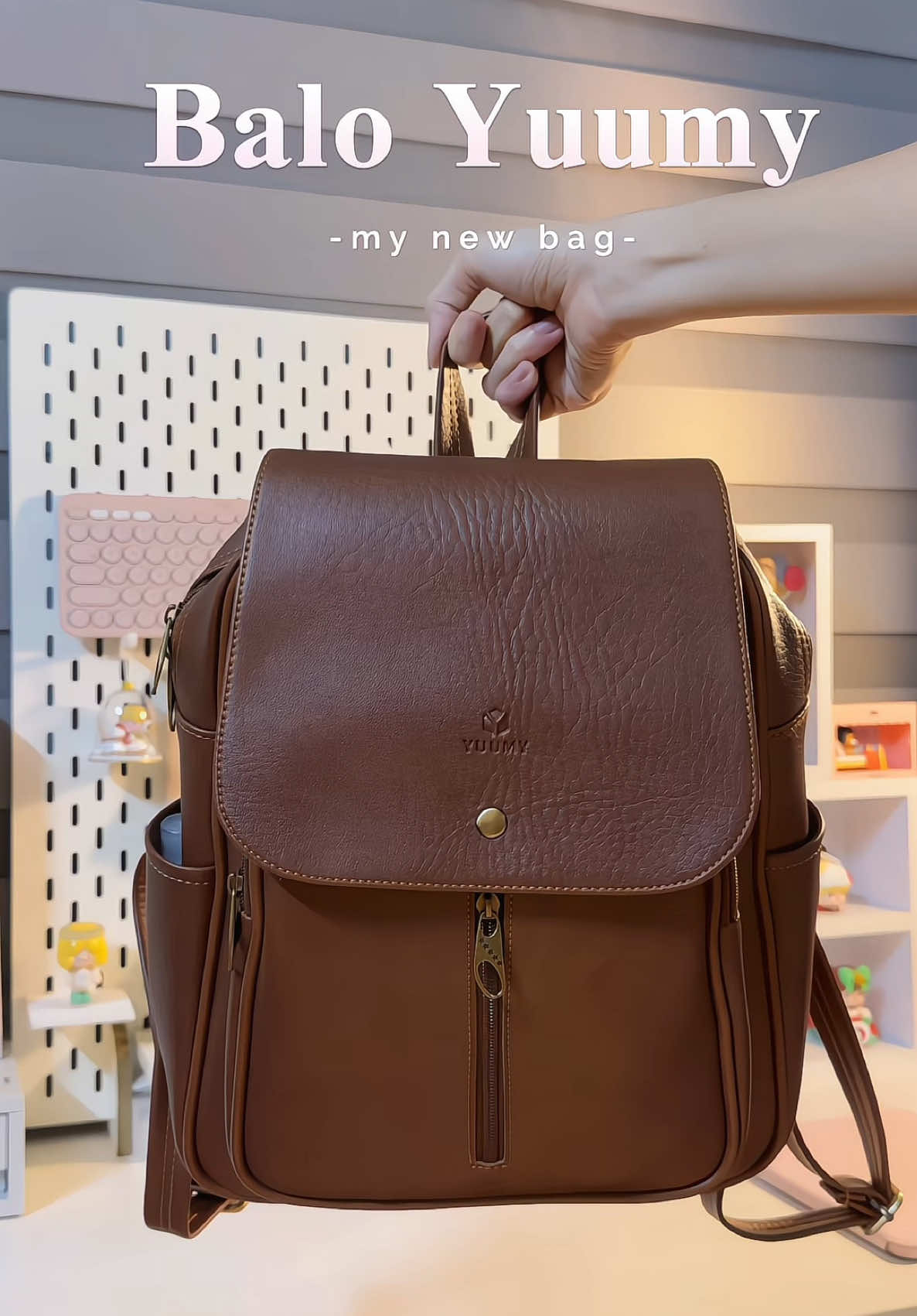 Ê balo xinh nha mấy bà ơi, form cứng  cáp mà còn chống thấm nước nữa nè 🤩 #yuumy #baloyuumy #balo #baloda #balochongnuoc #thoitrang #balodihoc #balodilam #trending #imkunn 