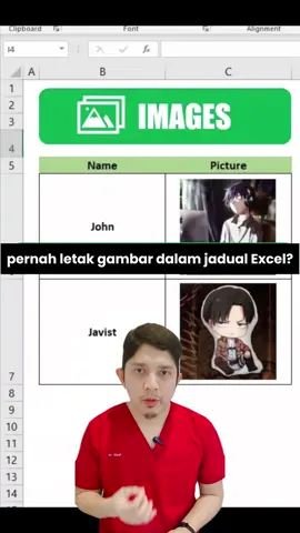 Format Picture ➔ Properties ➔ Tick Move and size with cells – gambar ikut elok bila resize! 🎯 Takde dah gambar melekat.