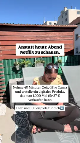 Anstatt deine Zeit mit Serien zu verschwenden… warum nicht dein erstes digitales Produkt erstellen? Ganz ohne großes Startkapital – super einfach mit Canva. Kreativ sein & etwas Eigenes starten? Das geht! 10 Ideen, die du direkt umsetzen kannst – auch als Anfängerin: ✅ Social-Media-Vorlagen ✅ Essenspläne ✅ E-Book-Cover ✅ Workout-Guides ✅ Instagram-Story-Vorlagen ✅ Rezeptkarten ✅ Kinderbücher ✅ Dankeskarten ✅ Visitenkarten-Vorlagen ✅ Hochzeitsplaner Aber jetzt kommt das Entscheidende: Ein gutes Produkt reicht nicht – du musst wissen, wie du es sichtbar machst. Gerade in der Online-Welt ist das der Schlüssel. Ich habe gelernt, wie du dich und dein Produkt richtig präsentierst – ohne Verkaufsdruck und ohne aufdringlich zu sein. Denn nur wer Vertrauen aufbaut und Reichweite gewinnt, kann langfristig erfolgreich verkaufen. Willst du wissen, wie das geht – ganz ohne Vorkenntnisse und in 1–3 Stunden am Tag? Kommentiere „LERNEN“ oder schreib mir direkt – ich zeige dir, wie du loslegen kannst. (Wichtig: Ich kann dir nur antworten, wenn du mir folgst.) Hinweis: Online-Erfolg ist individuell. Er hängt von deiner Motivation, deinem Lernwillen und den Marktbedingungen ab. Es gibt keine Garantien – aber es gibt Strategien, die funktionieren, wenn man sie richtig anwendet.