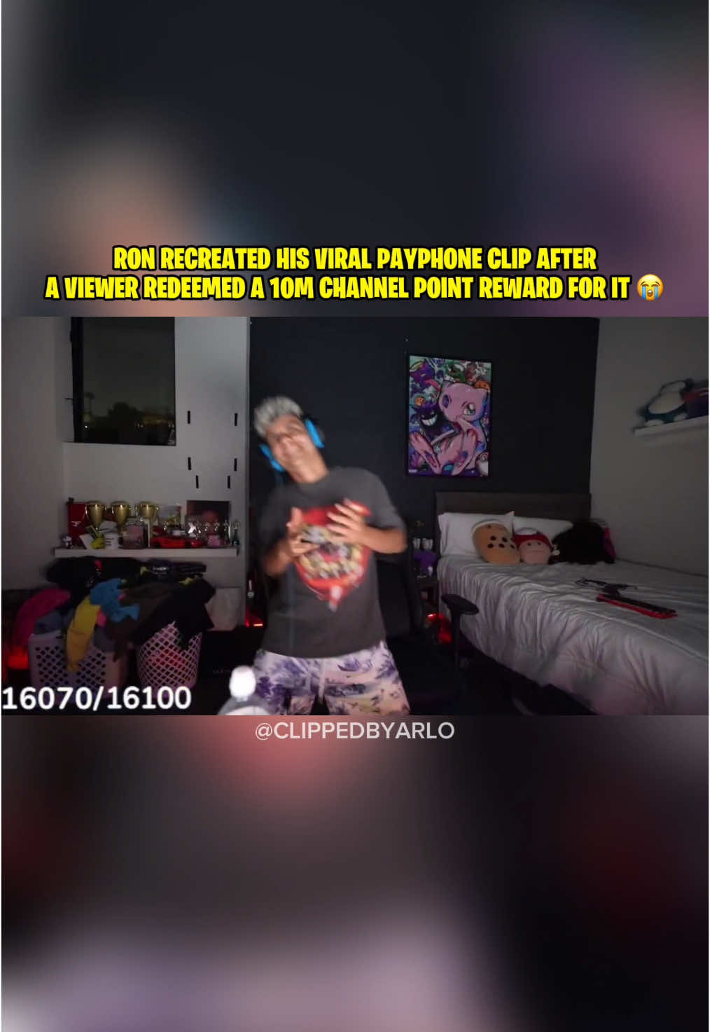 Ronaldo recreated his viral Payphone clip after a viewer redeemed a 10M channel point reward for it 😭 #fyp #faze #fazeclan #stableronaldo 