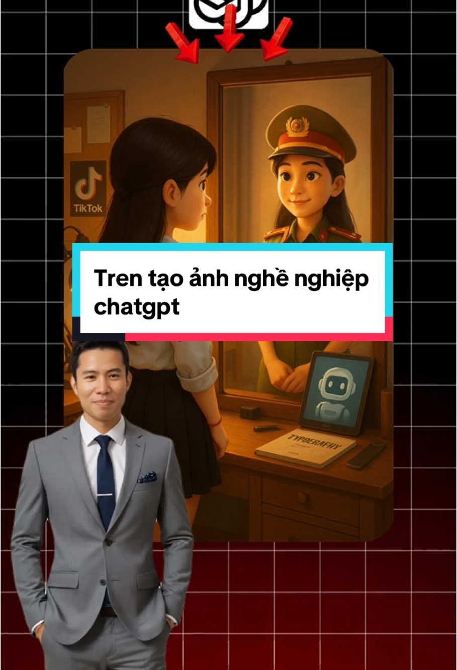 Trend tạo ảnh mới bằng chatgpt #ai #chatgpt #LearnOnTikTok #hoangduong #aiart #taoanh 