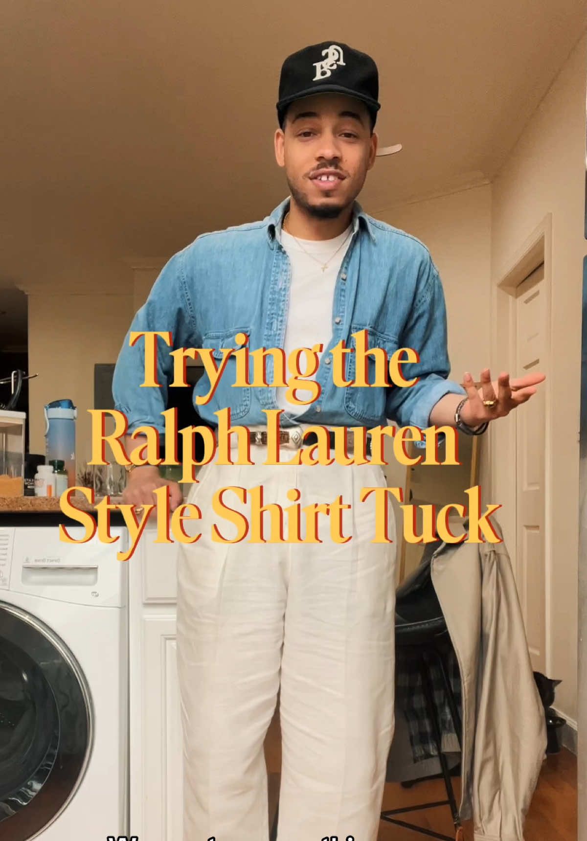 Trying the Ralph Lauren shirt tuck @Ralph Lauren  #ralphlauren #mensfashion #styleinspo #poloralphlauren #outfitideas