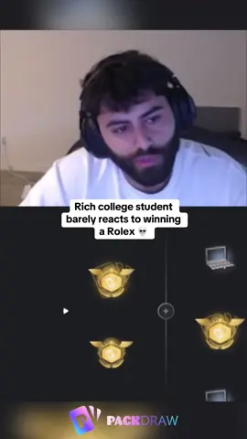 Rich college student barely reacts to winning a Rolex 💀 #kickstreaming 
