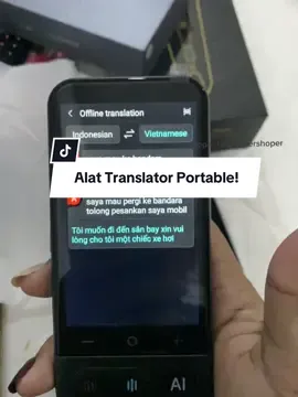 TRAVELLER Wajib Punya !! Alat translate bahasa bisa Online / Offline loh! Jadi ga perlu kebingungan klo ketemu orang / bahasa asing.. Dannn ga perlu bayar translator tambahan, cukup bawa Asisten Saku !🤣 #AITranslator #translatorbahasa #fyp 