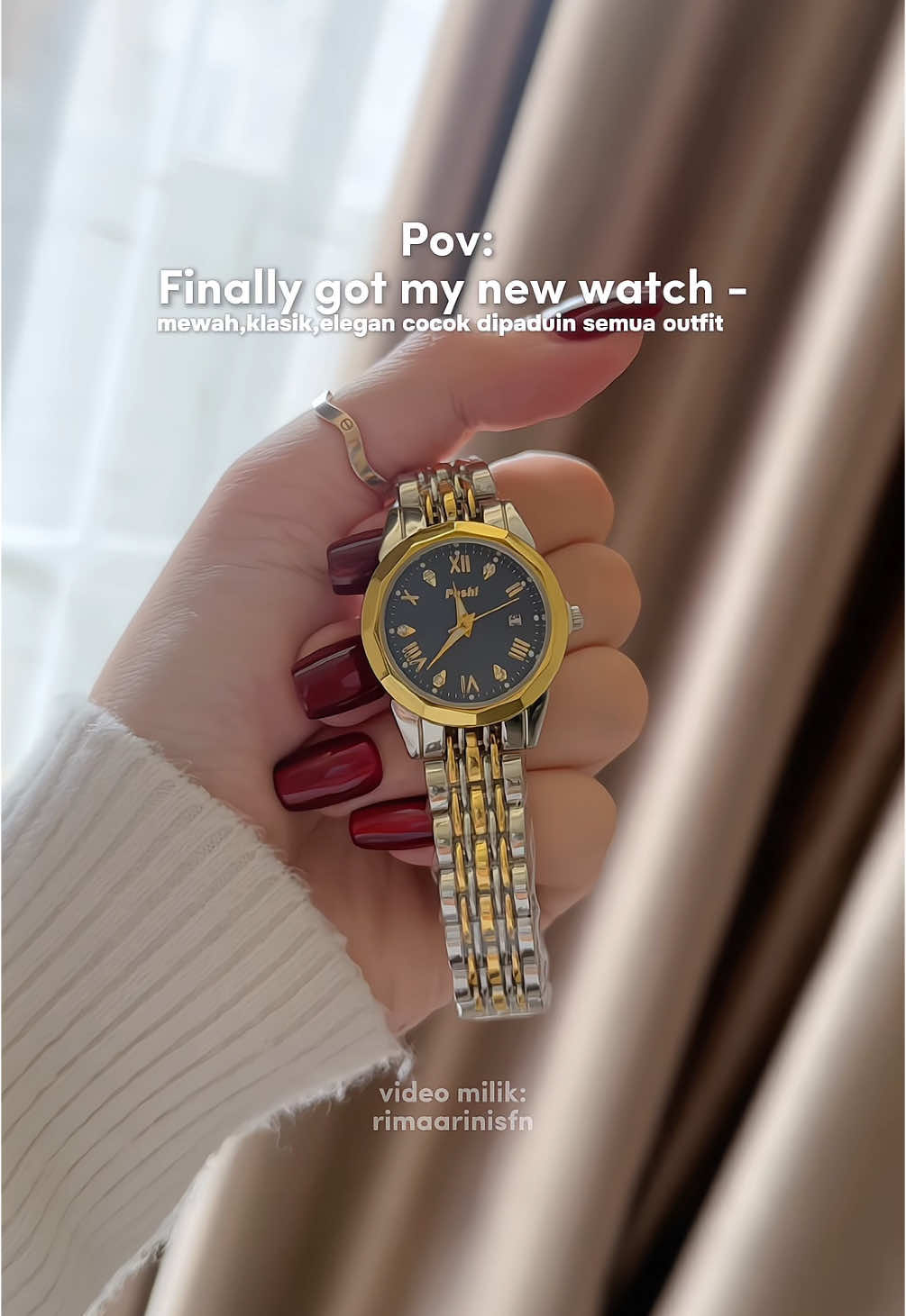 best tiktok finds. mana udh anti air nyesel sih kalo ga beli 🫵🏻 #jam #jamtangan #jamtanganwanita #jamtanganrantai #poshi #fyp #foryou #foryoupage 