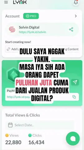 Awalnya saya juga ragu. Setiap lihat orang posting penghasilan puluhan hingga ratusan juta dari produk digital, yang kepikiran cuma satu:   “Pasti ini hasil edit inspect element.” Apalagi sekarang banyak banget konten pamer income tapi nggak jelas prosesnya. Tapi makin sering lihat, makin nggak tenang.   Saya mulai mikir, “Kalau ternyata ini beneran? Saya rugi dong kalau cuma diam di tempat?” Akhirnya saya menemukan produk yang tepat untuk saya jual.   Tanpa perlu repot buat produk dan siap untuk dijual. Dengan modal tekad untuk menafkahi keluarga dan melunasi hutang,   saya nekat mulai jualan produk digital bulan puasa kemarin. Saya jual lewat Lynk ID.   Cuma posting konsisten, pakai strategi yang relevan, dan sedikit modal iklan.  Hasilnya?   Dalam 2 bulan, penghasilan saya tembus setengah ratus juta.   Bukan mimpi. Bukan sulap. Cuma kombinasi antara keberanian mulai dan kemauan belajar. Kamu mau mendapatkan penghasilan seperti saya juga?   Saya udah siapin *500+ produk digital* yang bisa kamu jual lagi, *persis seperti apa yang saya jual* sehingga mendapatkan hasil seperti ini. ➡️ *Komen “CUAN” atau klik link di bio sekarang.*